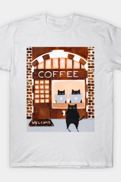 Coffee House Cats T-Shirt