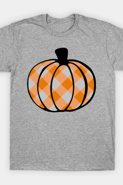 Fall Plaid Pumpkin T-Shirt