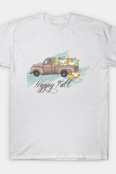 Happy Fall Country Pumpkin Truck T-Shirt