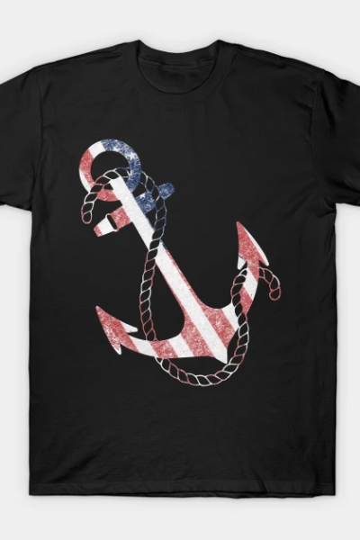 Vintage USA Flag Anchor T-Shirt
