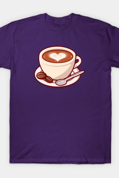 Coffee Time Cartoon Vector Icon Illustration T-Shirt