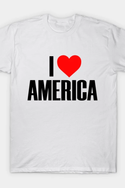 I Love America USA Heart United States T-Shirt