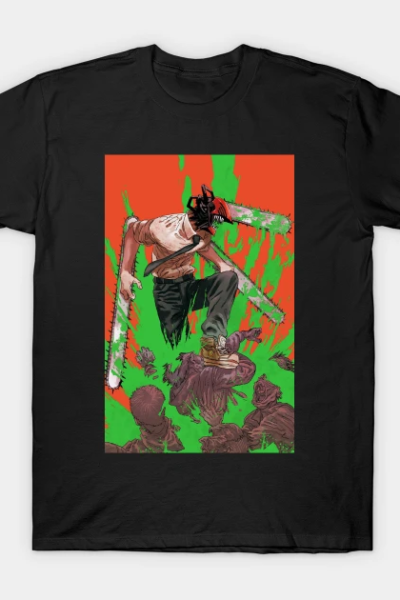 Chainsaw Man Edited Manga Cover T-Shirt