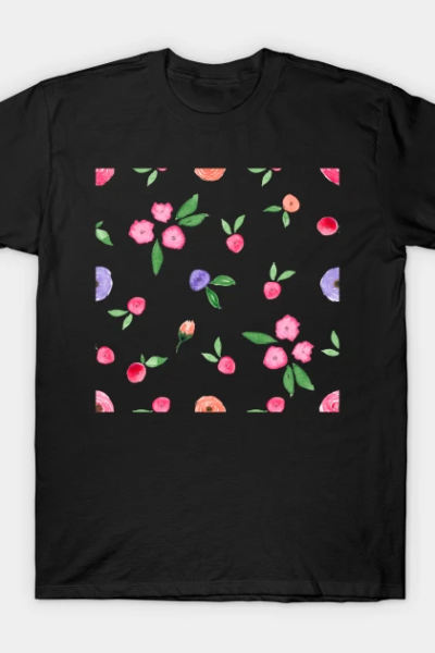 Watercolor fresh spring florals design 62 T-Shirt