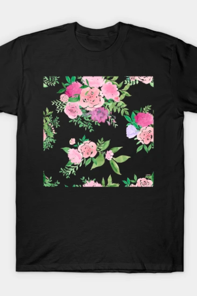 Watercolor fresh spring florals design 78 T-Shirt