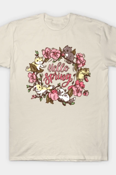 Hello Spring! (cats) T-Shirt