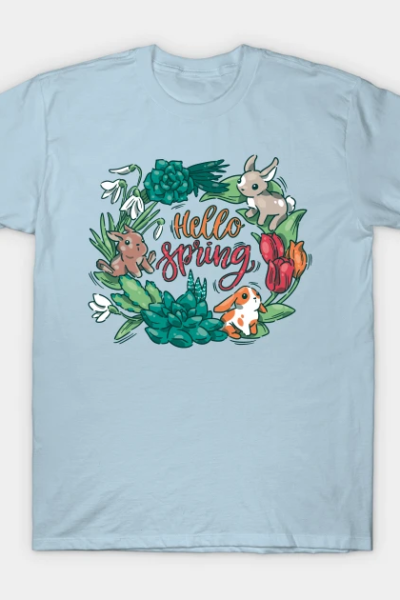 Hello Spring! (rabbits) T-Shirt